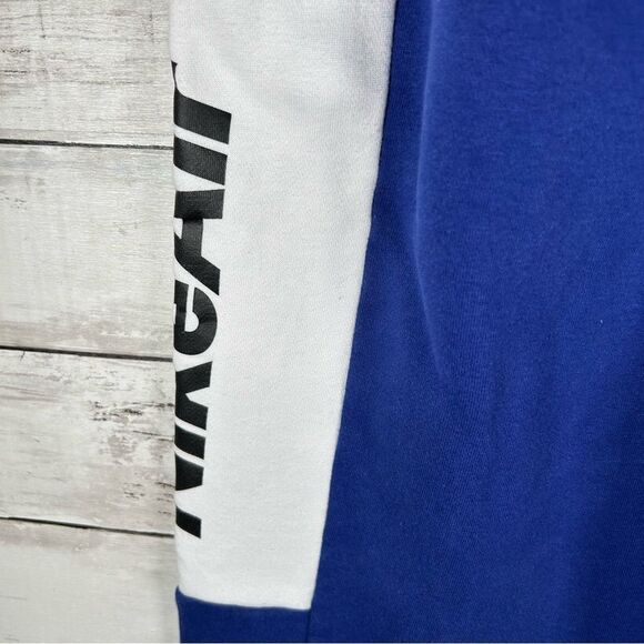 Nike Sportswear Fleece Joggers Sweatpants Tapered Blue Colorblock Men’s M - Picture 7 of 9